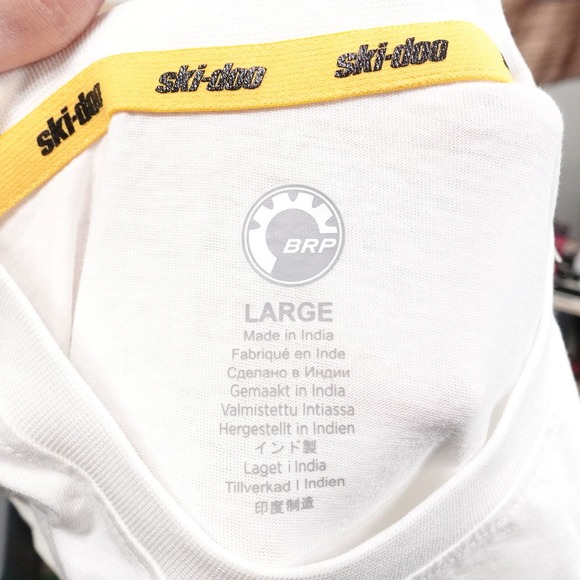 Ski-Doo Racing Ski Doo Snowmobile Logo Winter Sports T-Shirt - Size L White New! - Picture 6 of 7